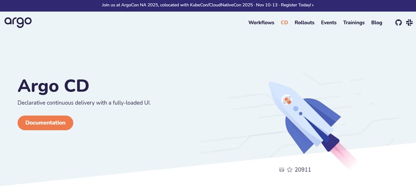Argo CD enables declarative continuous delivery with a fully featured interface.