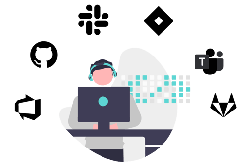 Axify intégrations avec slack jira teams azure devops github gitlab