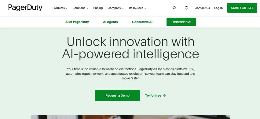 PagerDuty AIOps reducing alert noise and improving incident response.