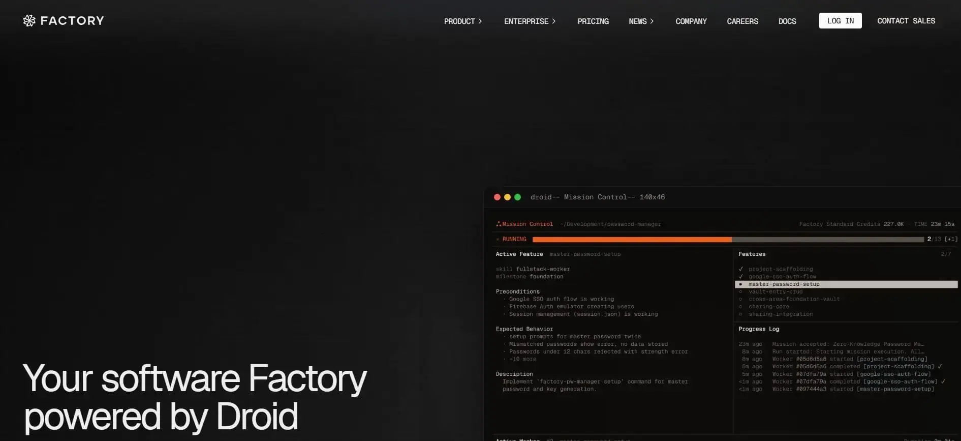 Factory Droid AI agents for coding, deployment, and workflow automation.