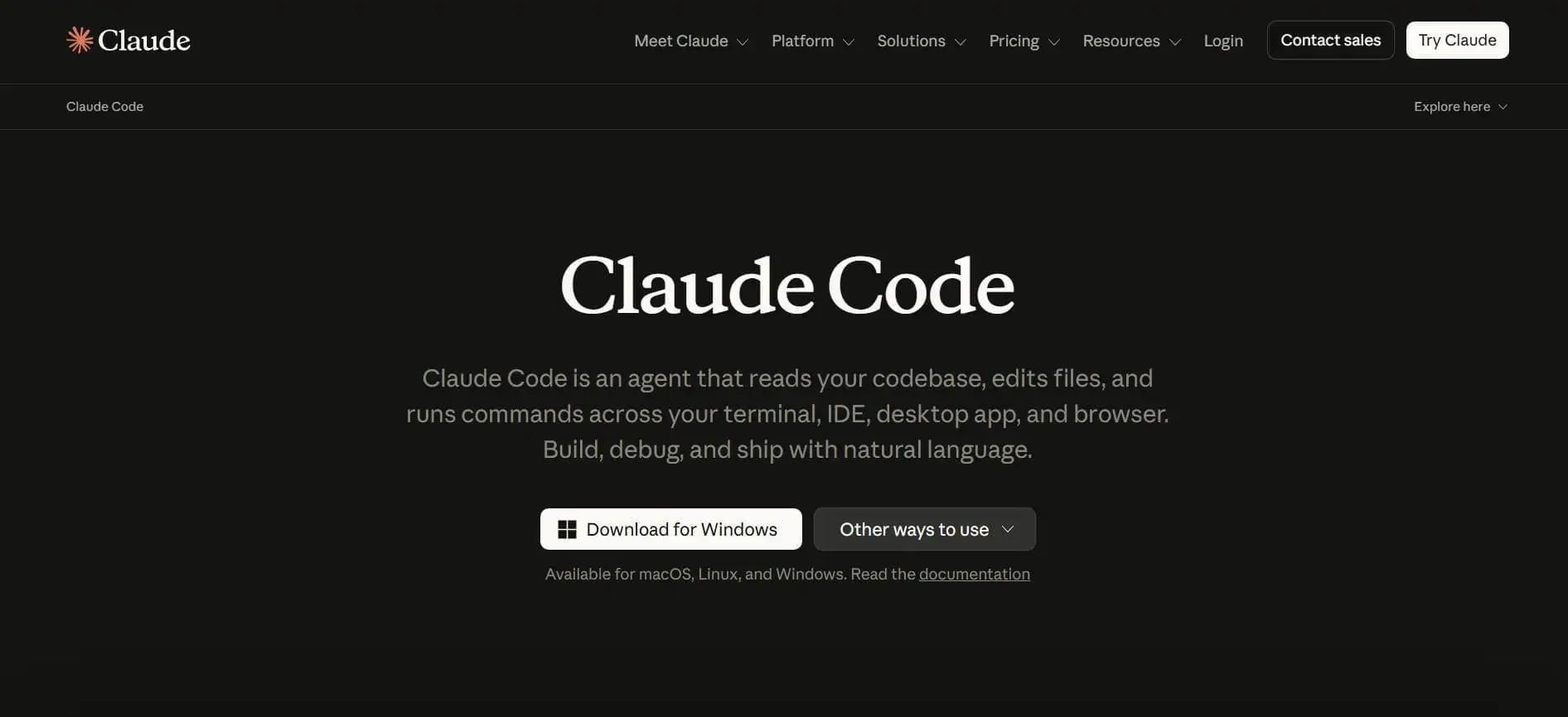 Claude Code analyzes repositories and executes engineering tasks.